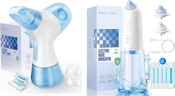 Nasal Irrigation System, Electric Sinus Rinse Machine with 60 Salt Packets