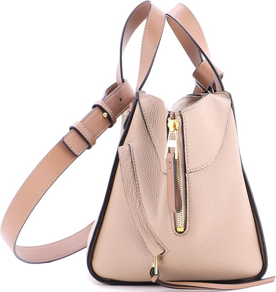 Pre-Loved Hammock Bag Leather Compact, Neutral
