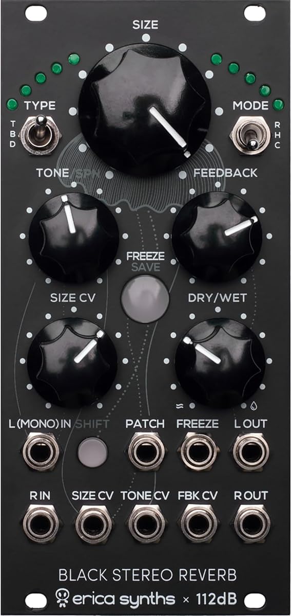 Erica Synths Black Stereo Reverb Eurorack Module