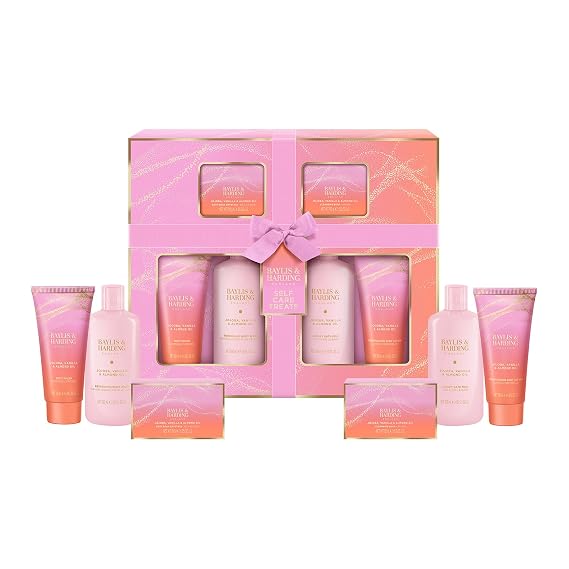 Baylis & Harding Signature Luxury Pamper Tray, Gift Set for Women | Jojoba, Vanilla & Almond Oil, Vegan Friendly, 1 Pack