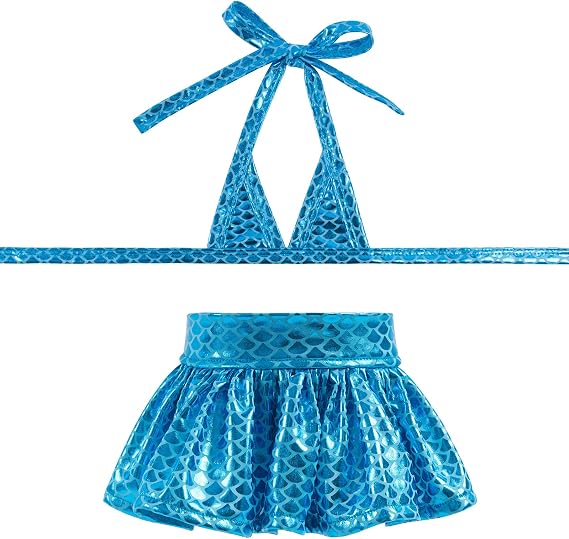 CuteBone Dog Bikini Dress, Stylish Swimsuit Costume for Small Dogs, Comfortable & Adjustable Puppy Bathing Suit, Soft Outfit Pet Apparel for Beach, Pool and Summer Fun DB16M