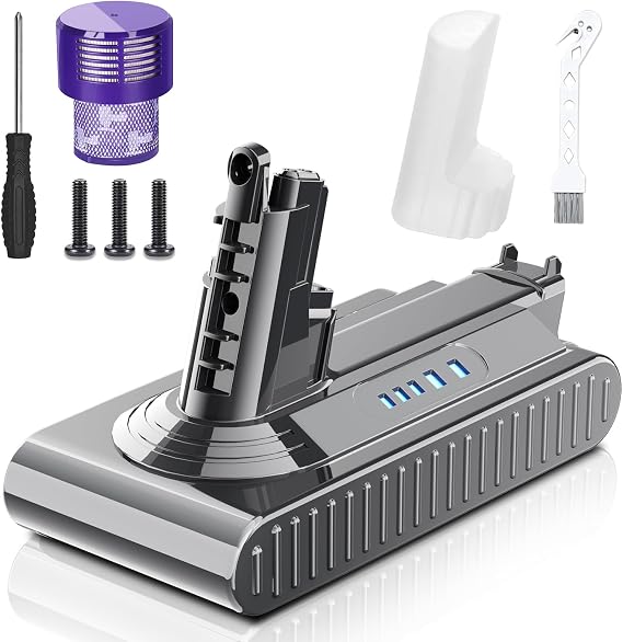 Upgraded 10000mAh Replacement for Dyson V10 Battery SV12 242151, 25.2V Battery Compatible with Dyson V10 Cyclone/Animal/Absolute/Fluffy/Motorhead Cordless Vacuum Cleaner (V10)