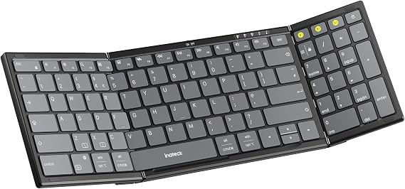 Inateck Foldable Wireless Keyboard with Numeric Keypad, AI Features