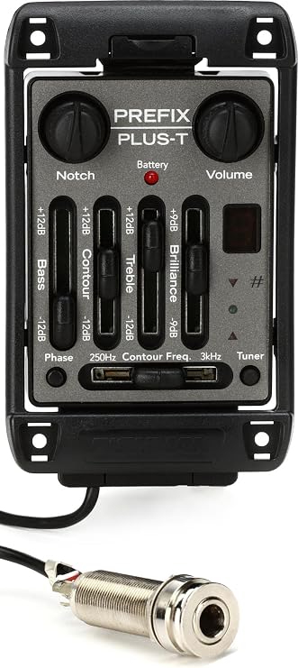 Fishman Prefix Plus-T Onboard Preamp, Wide Format
