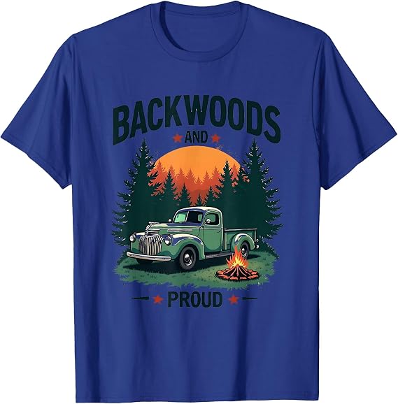 Backwoods and Proud Men's Country Design T-Shirt