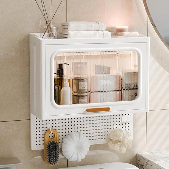 Bathroom storage rack above the toilet bathroom wall toilet wash basin punch-free wall-mounted cosmetics storage cabinet,wall mounted cosmetic storage box,wall storage cabinet