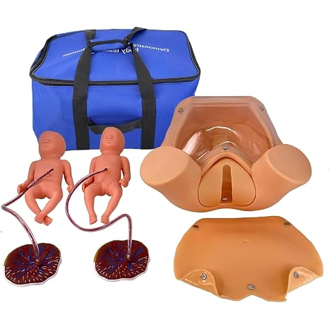 Child Birth Simulator Midwifery Training Model Childbirth Simulator Baby Pregnancy Simulator Childbirth Education Tools Suitable for Medical Education and Training (A)