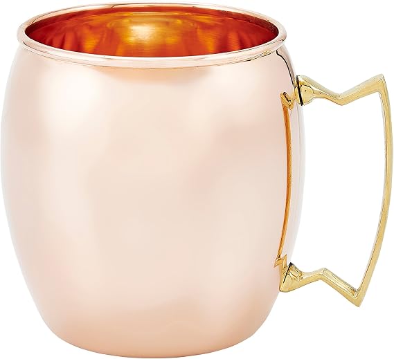 Old Dutch 429 International, Purveyors of the Original 100% Pure Polished Copper, Unlined Moscow Mule Mug, 16-Ounce