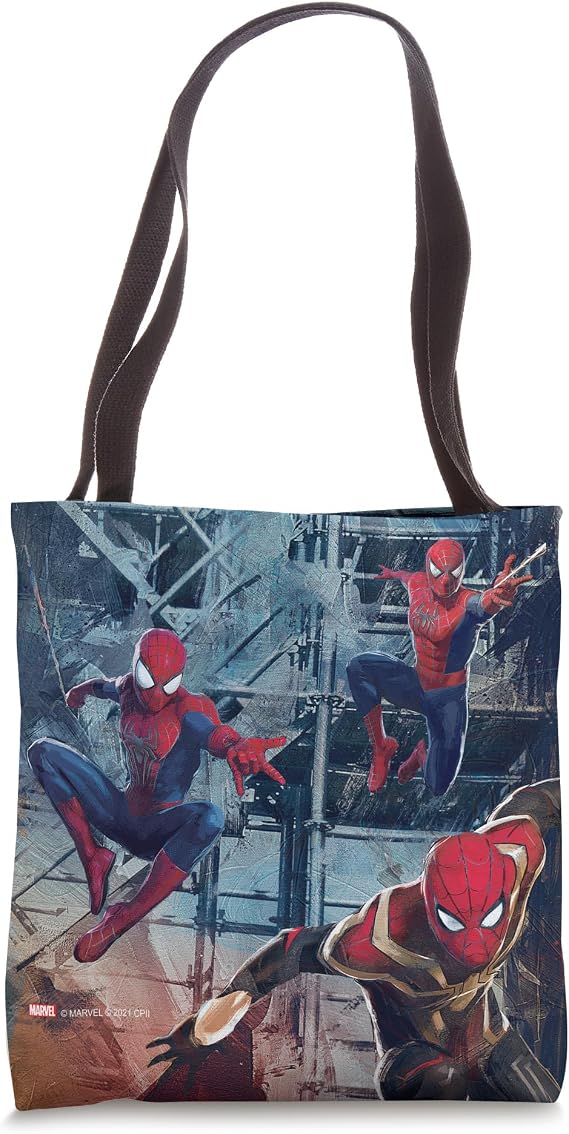 Marvel Spider-Man: No Way Home Spider-Men Jump Tote Bag