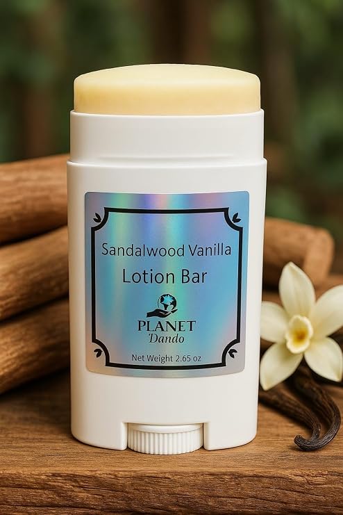 Sandalwood Vanilla Lotion Stick, Organic Moisturizing Solid Lotion, 2.65oz (Pack of 1) (sandalwood vanilla)