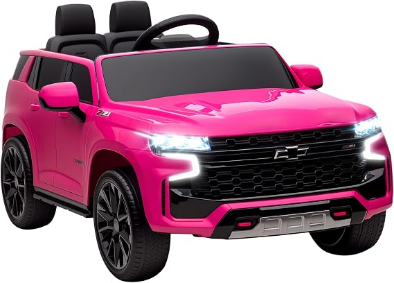 Aosom Licensed Chevrolet Tahoe Ride On Car Parent Remote Control Pink