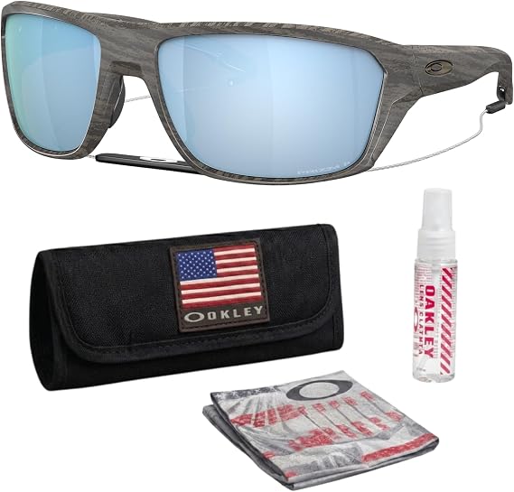 Oakley SPLIT SHOT WOODGRAIN COLLECTION OO9416 Sunglasses With Official Kit | Polarized, Men's Sunglasses