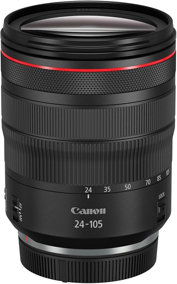 Canon RF 24-105mm f/4L is USM Zoom Lens, Black, Compatible with EOS R Series Mirrorless Cameras