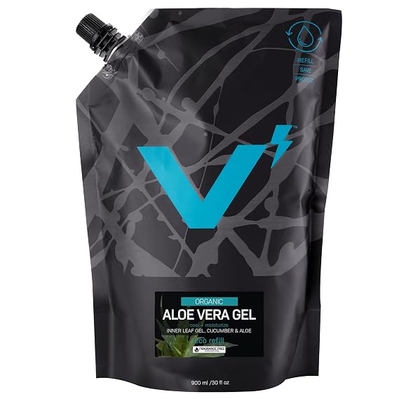 VOLT Pure Organic Aloe Vera Gel, Green Tea & Mint, Sunburn Relief, 30 oz