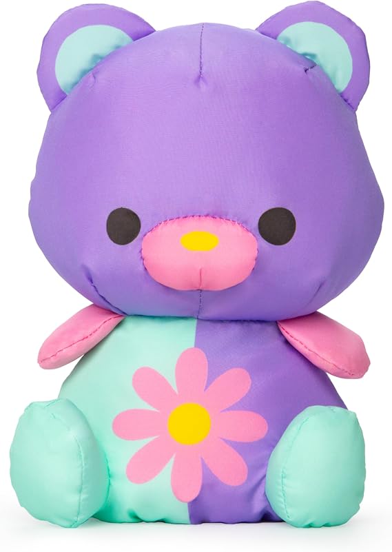 Teddy Bear Stuffed Animal, Retro Inspired Plush Toys for Ages 3 and Up, Purple, 7