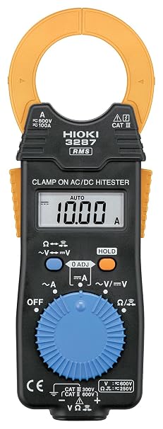 HIOKI HITESTER 3287 True RMS Power clamp-meter, 100 A AC/DC, Drivers To 35 mm, Voltage and Resistance Measurement