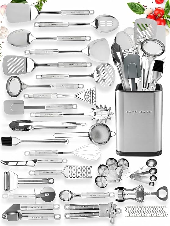 Stainless Steel Kitchen Utensils Cookware Utensils Set - 29 - Nonstick
