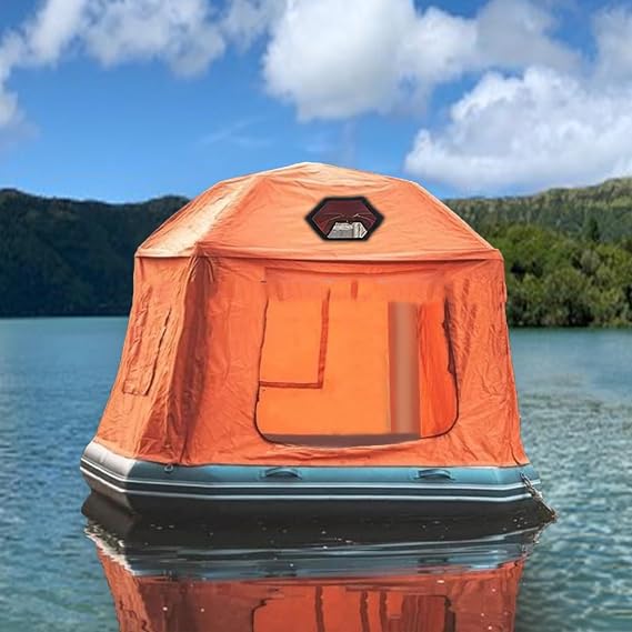 Camping Inflatable Tent Family Lake Outdoor Camping Fishing Raft Boat Blow Up Water Floating Tent with Pump