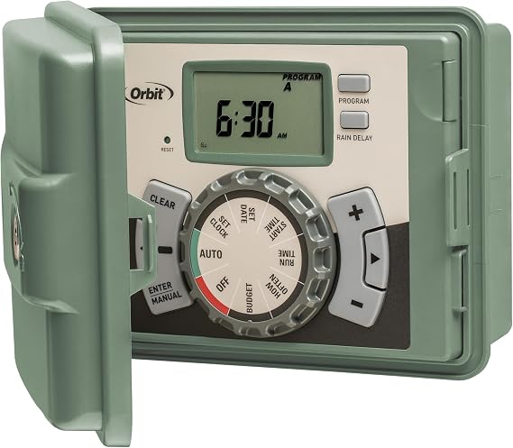 Orbit 6 Station Indoor or Outdoor Irrigation Controller, Tri-Lingual