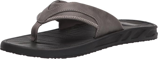 Amazon Essentials Men's Slip-on Flip Flop Comfort Sandals with Enhanced Grip, Cushioning
