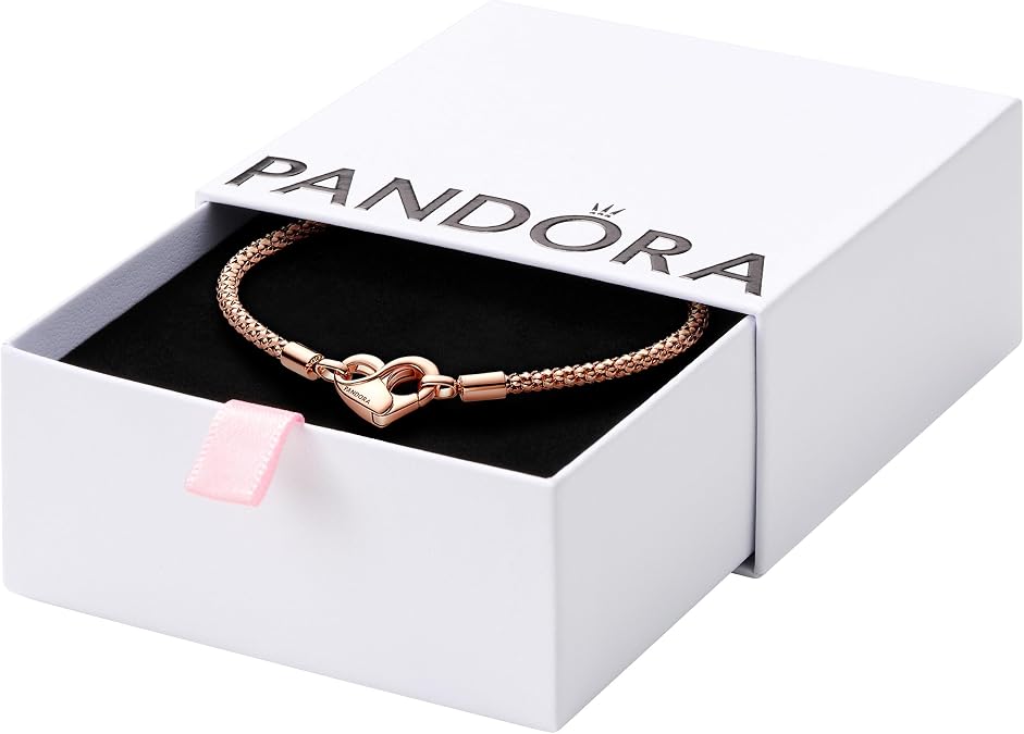 PANDORA Moments Studded Chain Bracelet - Compatible Moments Charms - Charm Bracelet for Women - Gift for Her - With Gift Box - 7.1