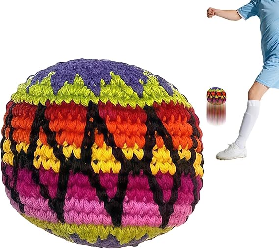 Hacky Balls Sack Knitted Handmade Portable | Hacky Dirtbag Sack for Adults for Men Women Beginner Casual Play Group Activity Skill Building