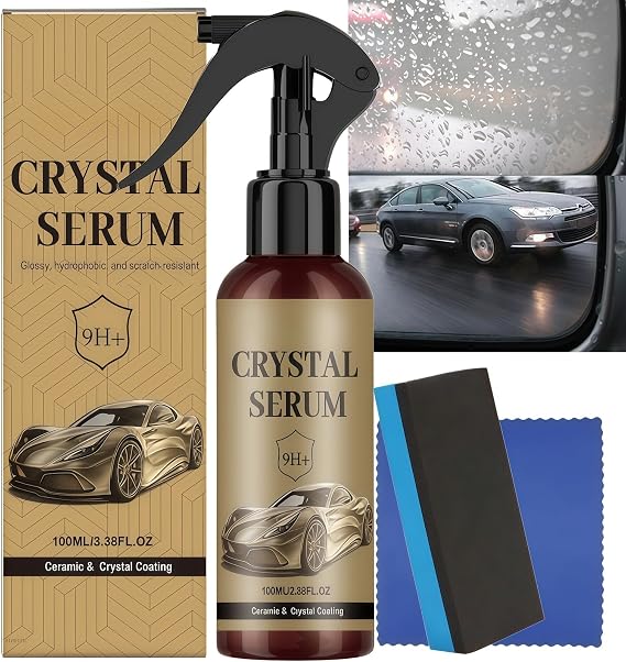 100ML 9H Advanced Graphene Ceramic Coating Car Kit,Crystal Serum Spray,Multi-Surface Ceramic&Crystal Coatings,Crystal Serum for Car,Long-Lasting Gloss&Protection for Cars,Professional Auto Detailing