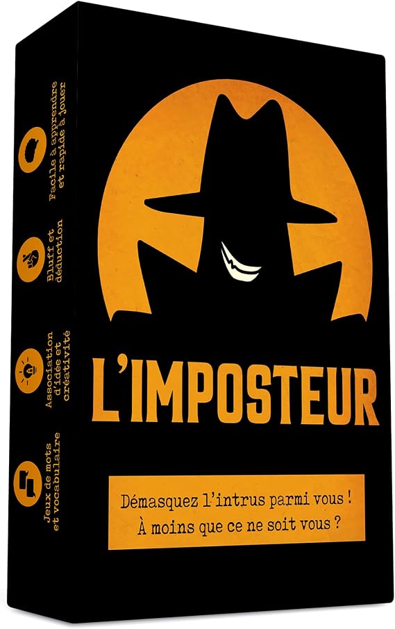 Oh Happy Games - The Impostor - Can You Unmask Him? Bluff, Creativity, Word Games and Suspicions! Party Game - Card Game - Adult Board Game