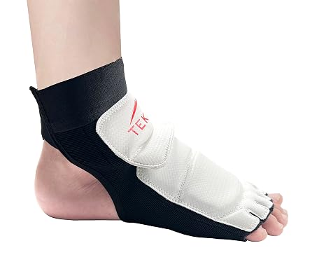Taekwondo Foot Guard Protector Gear for Sparring MMA Training Competition Kickboxing Karate Boxing Martial Arts Kung Fu Punch Bag TEKA (Pair) (M)
