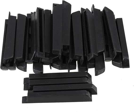 Black Antique PVC Piano Keytops Piano Keys Flats Repair Replacement Parts Pack of 36