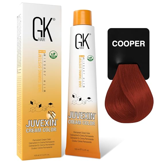 GK HAIR Global Keratin Professional Hair Color Cream Tube (3.4 Fl Oz/100ml) Nourishing & Cleansing Colors for Styling High Performance Long Lasting Permanent Natural Toner Dye