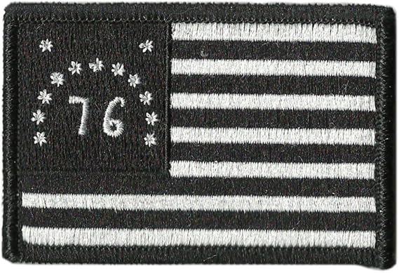 Bennington 1776 Tactical Flag Patch - 2" x 3" - Black