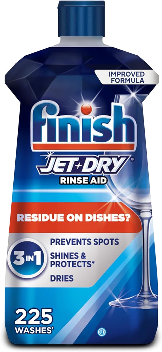 Finish Jet-Dry Dishwasher Rinse Aid, Dish Detergent Drying Agent, 23oz