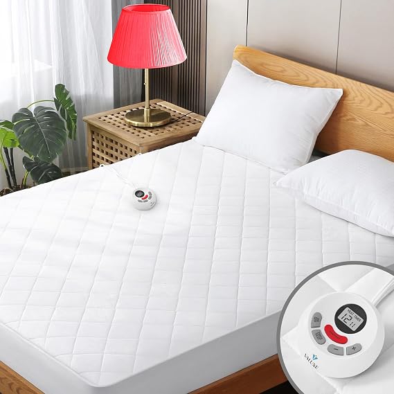 VALUXE Heated Mattress Pad Twin XL Size 12 Heat Settings Electric Bed Warmer