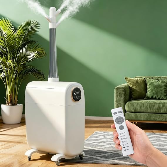 Lacidoll Humidifier Large Room 25L/6.6Gal,3000 sq.ft Commercial Whole House Humidifier,Top-Fill Humidifiers for home with Extension Tube, Ideal for Plants, Office, Warehouse & Greenhouse