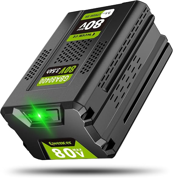 3.5Ah Replacement for Greenworks 80V Battery GBA80200 GBA80300 GBA80400 GBA80500 GBA80250, for Greenworks 80 Volt PW80L420 TL80L00 LMB407 (Not for Kobalt)