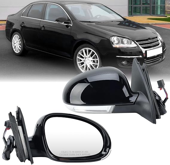 Passenger Side Mirror Compatible with VW Volkswagen Jetta 2005-2010 Black