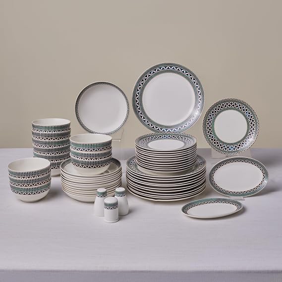 Karaca Forever Bone Cordoba 53 Pieces Dinner Set for 12 Persons