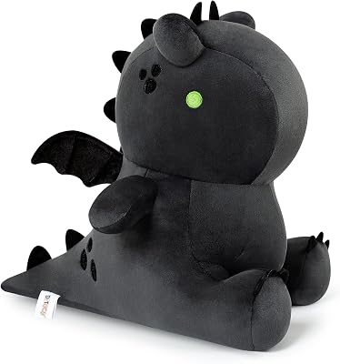Ditucu Cute Dragon Plush Stuffed Animal Plushies Toys Super Soft Dolls Birthday Gifts for Kids Girls Boys Black 12 inch