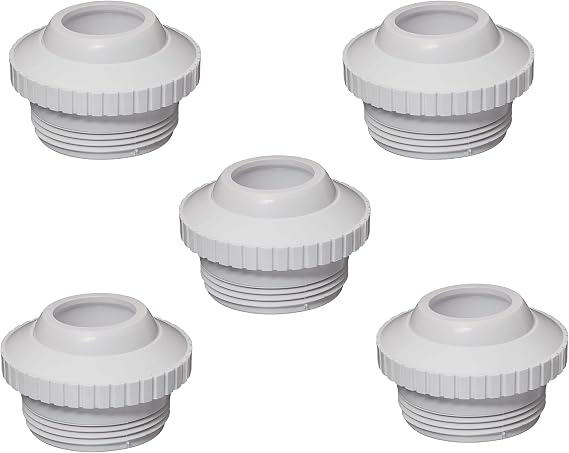 PoolSupplyTown Pool Spa 1" Opening Hydrostream Return Jet Fitting with 1-1/2" Inch MIP Thread Replace Hayward SP1419E (5 Pack)
