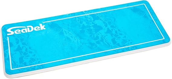 SeaDek Pad | Realtree Helm Pads | Anti-Fatigue | Anti Slip | 20mm Thickness | Brushed Texture | Bahama Blue/White - WAV3 Pattern, Small
