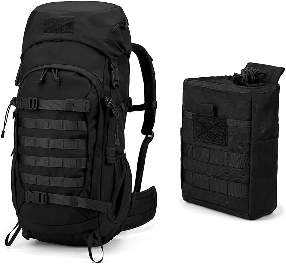 Mardingtop 50L Hiking Backpacking Backpack with Tactical Utility Pouch Folding Bag