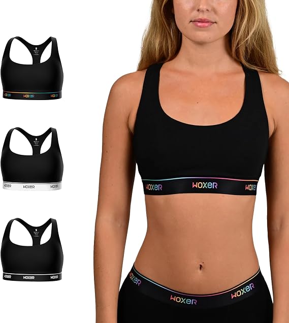 Woxer Boss Bralette for Women Wireless, Seamless Racerback Modal Sports Bra, Lounge, Sleep Bralette, Wireless Bra