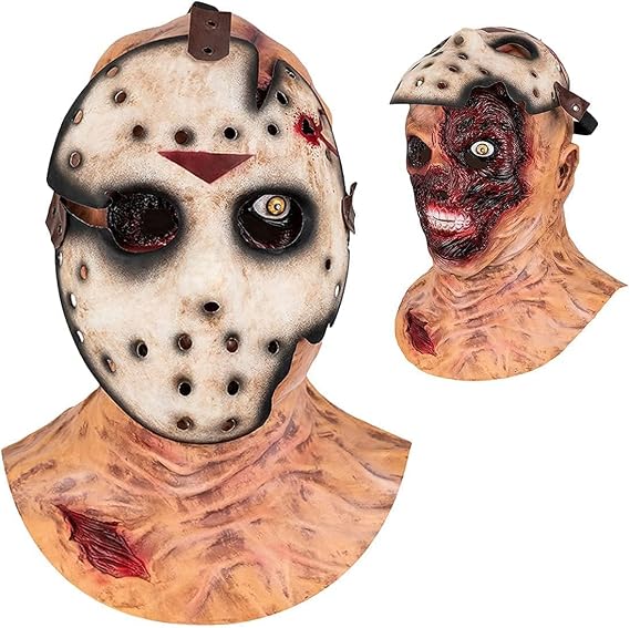 CAFELE Js Mask Double Scary Masks for Adults Halloween Cosplay Costume Prop