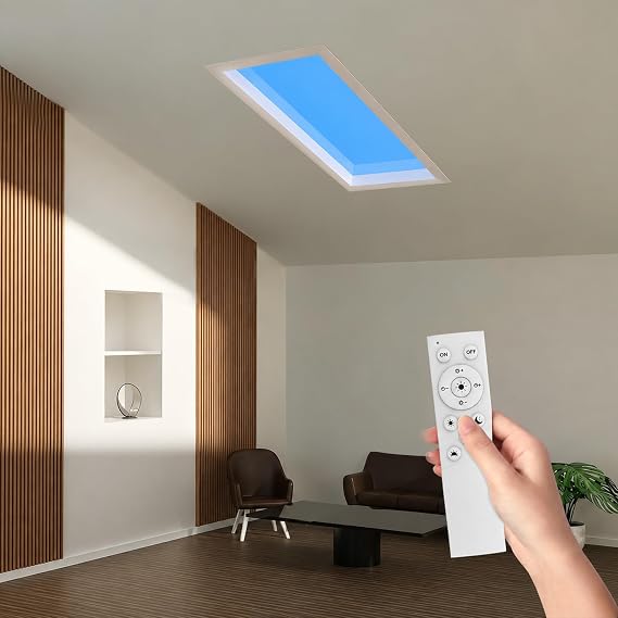 1x2FT LED Blue Sky Light Panel Artificial Skylight for Windowless Rooms
