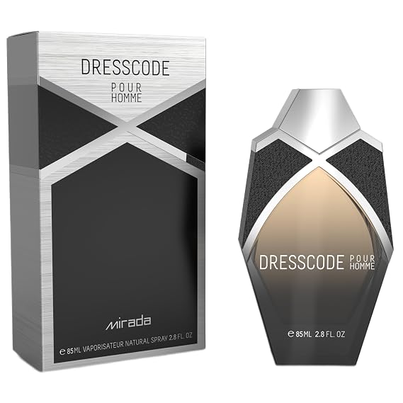 MIRADA Dresscode Pour Homme, Men's Eau de Parfum (EDP) 2.8 FL. Oz (85ml), Mens Perfume with Notes of Citrus, Galbanum, Sandalwood, Peppery, Green, Patchouli, Oakmoss, Vetiver, Musk