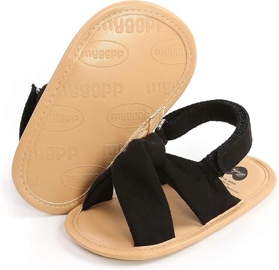 Baby Girl Sandals Summer Shoes Bowknot Soft Sole Infant Girls Princess Dress Flats First Walker Shoes 3-6 Months