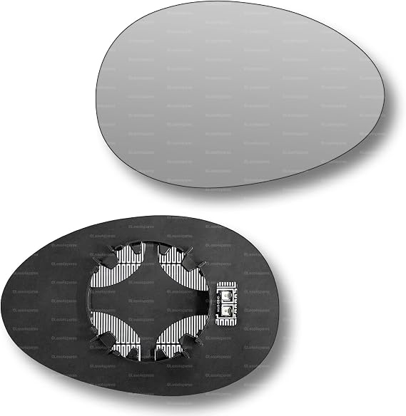 Less4spares Replacement Wing Mirror Glass Right Compatible with Mini Paceman 2012-2016 CLIP-ON Driver Off side Convex