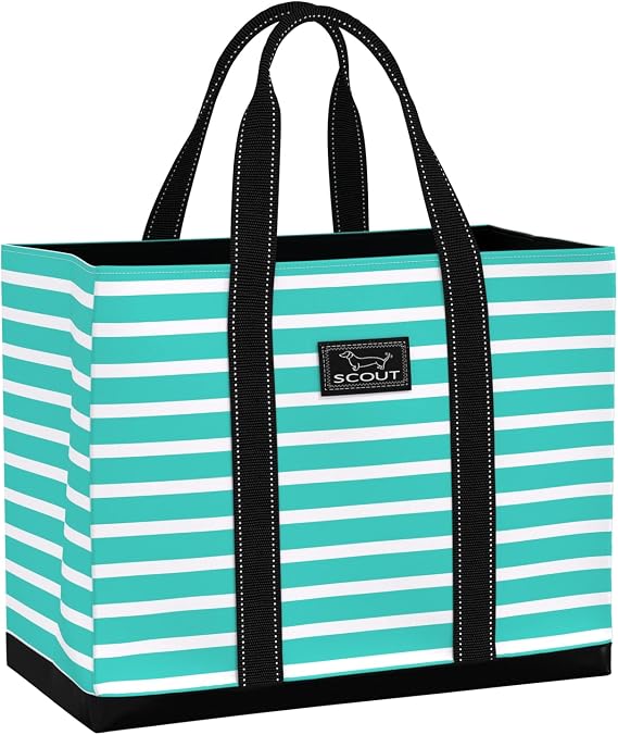 SCOUT Original Deano Tote - Durable Lightweight Open Top Beach, Pool & Lake Bag, Inside Zip Pocket, Folds Flat | Durable everyday carry perfect for the beach, pool, and lake. Features an inside zip pocket and folds flat for storage.