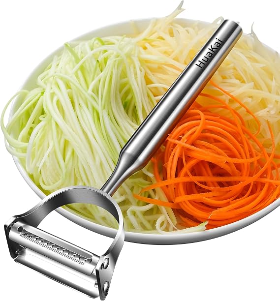 2 in 1 Stainless Steel Julienne Vegetable Peeler